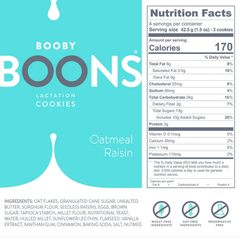 Oatmeal Raisin Booby Boons Cookies® (6oz)