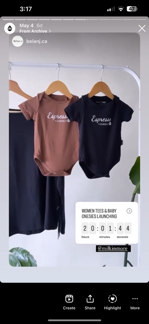 Baby onesie matching mommy and me espresso yourself -Brown